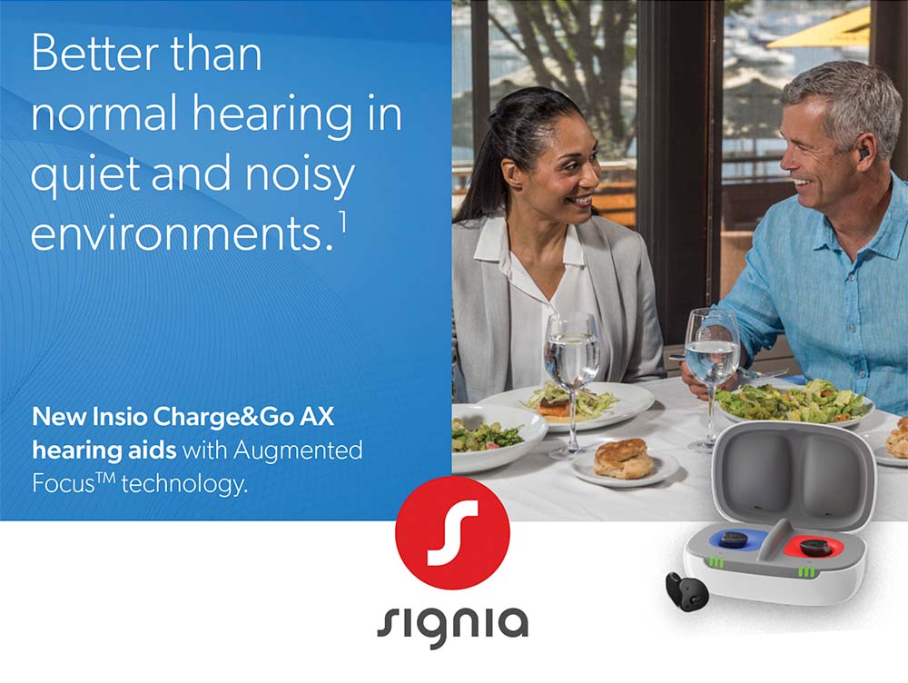 Better than normal hearing in quiet and noisy environments. Signia